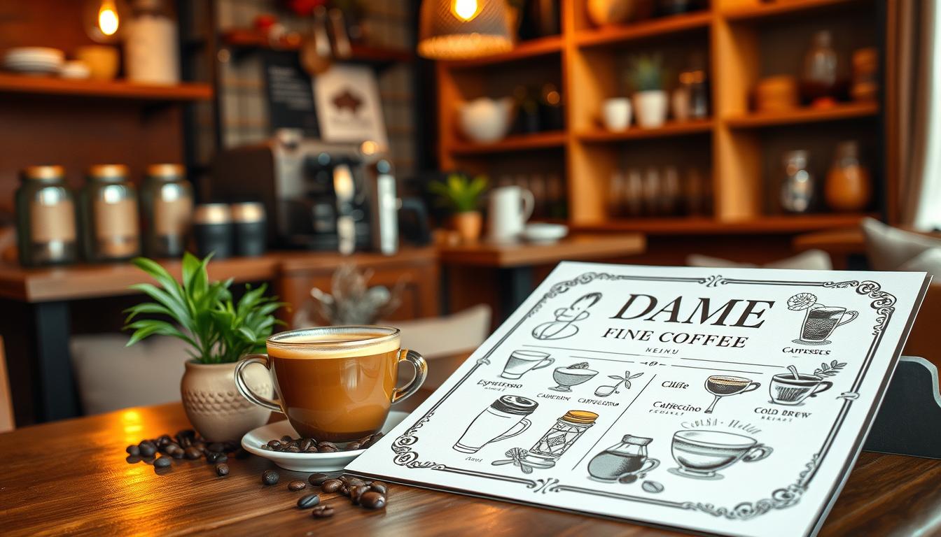 dame fine coffee menu