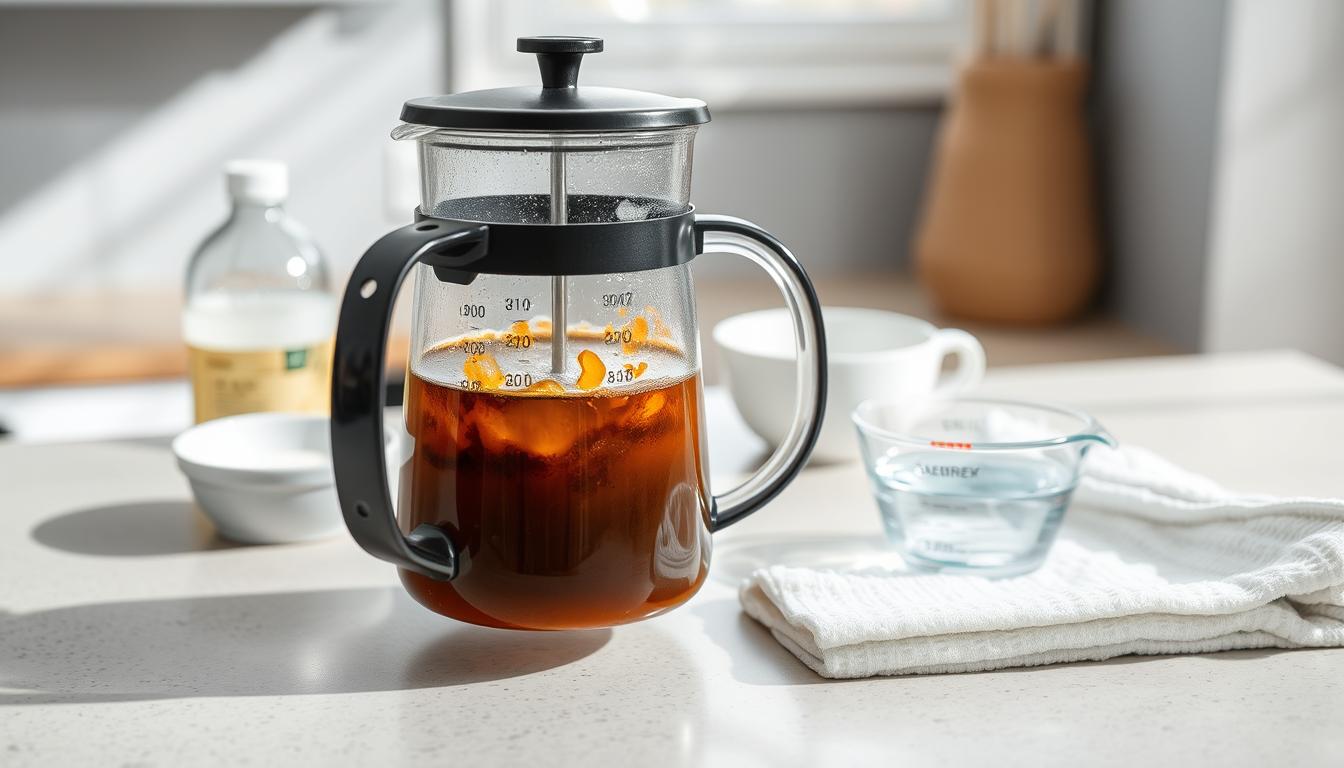 how to clean a coffee pot with vinegar