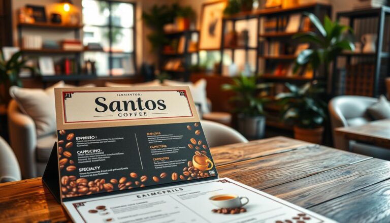 santos coffee menu